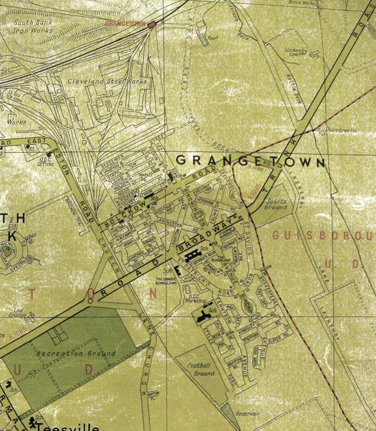Map of Grangetown in 1950
